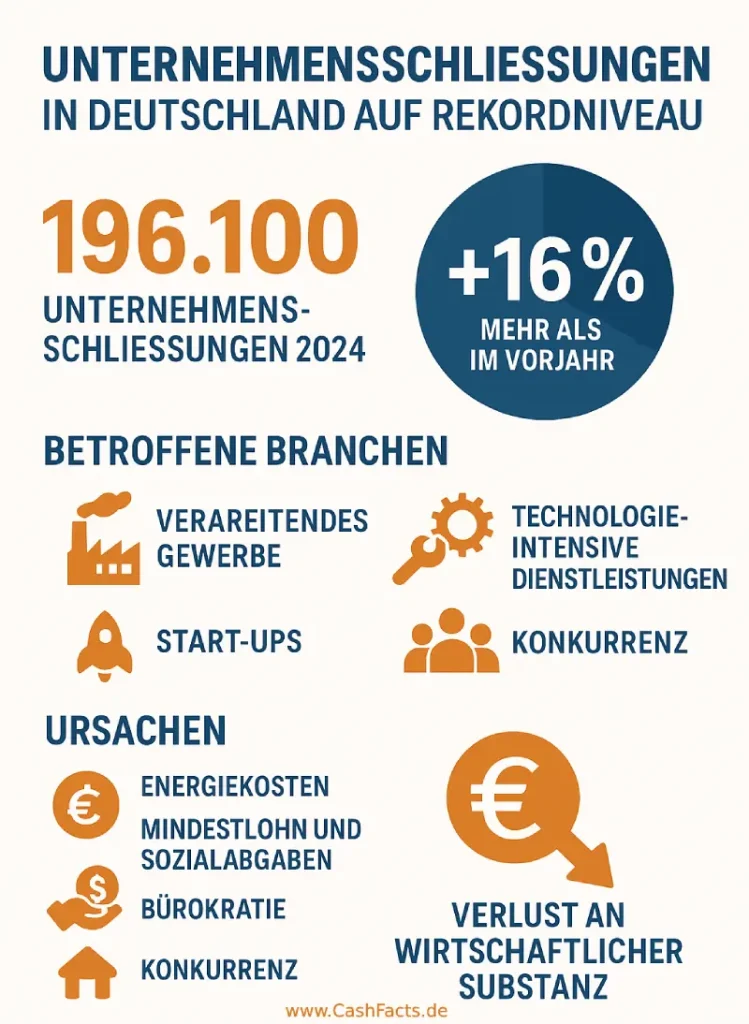 Infografik Unternehmensschließungen 2024